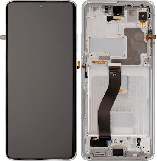 Oled Asamblare cu ramă Samsung Galaxy S21 Ultra 5g Aftermarket Plus 120hz Argintiu Fantomă