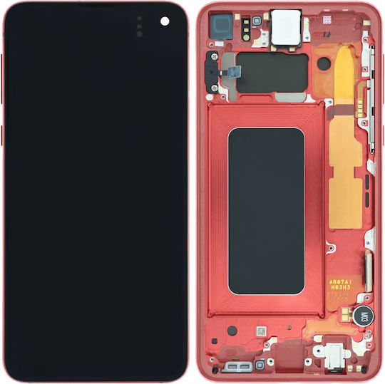 Oled Asamblare cu Ramă Samsung Galaxy S10e Service Pack Roșu Cardinal