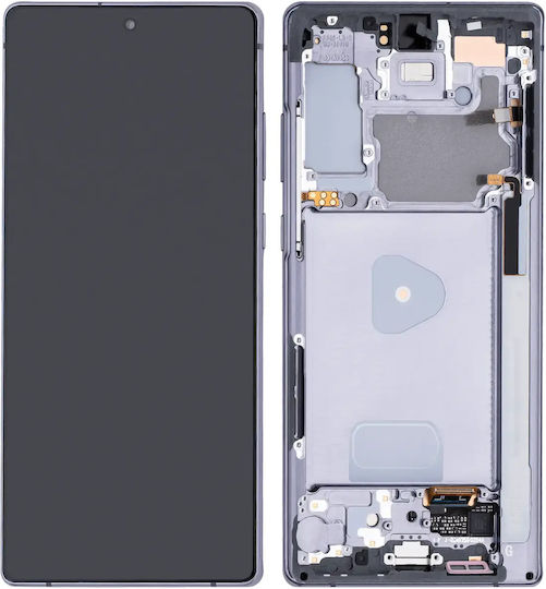 OLED модул с рамка Samsung Galaxy Note 20 5G Aftermarket Plus Mystic Gray