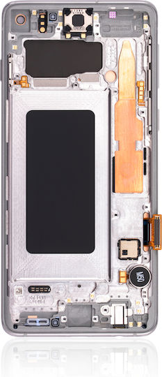 Oled Assembly Frame Samsung Galaxy S10 Service Pack Prism White