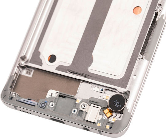 OLED Montage Rahmen Samsung Galaxy S10 5G Service Pack Kronen Silbern