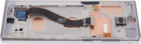 Lcd Assembly Frame Without Fingerprint Sensor Samsung Galaxy Note 10 Us & International Aftermarket Incell Aura Glow Silver