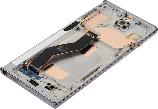 Ersatzbildschirm mit Rahmen Ohne Fingerabdrucksensor Samsung Galaxy Note 10 Plus Aftermarket Plus Incell Aura Glow Silber