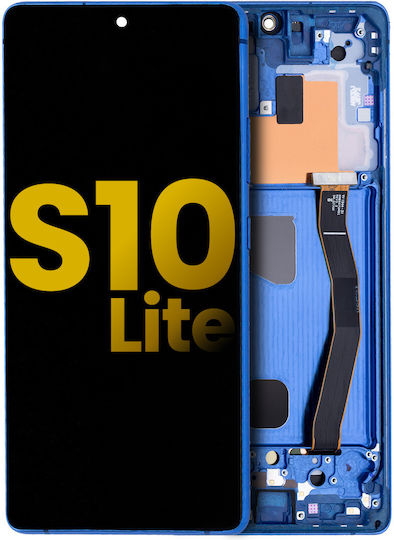 Oled Assembly Frame Samsung Galaxy S10 Lite Service Pack Prism Blue