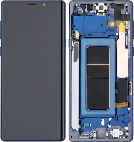 Oled ansamblu cu ramă Samsung Galaxy Note 9 aftermarket plus albastru ocean