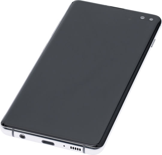 Oled Assembly Frame Samsung Galaxy S10 Plus Service Pack Prism White