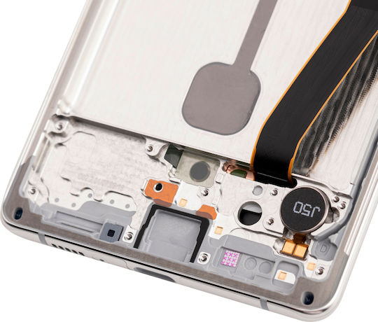 Oled Assembly Frame Samsung Galaxy S10 Lite Service Pack Prism White