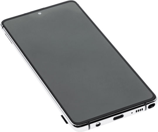 Oled Assembly Frame Samsung Galaxy Note 10 Lite Aftermarket Plus Aura Glow Silver