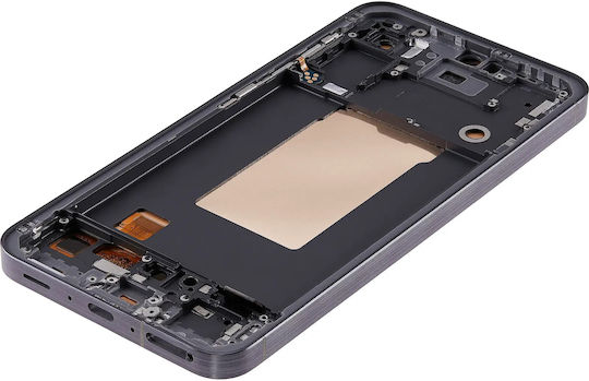 OLED Ersatzbildschirm mit Rahmen Samsung Galaxy A56 5G A566 2025 6,62" Aftermarket Plus Graphit