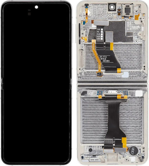 Inner Oled Assembly Frame Samsung Galaxy Z Flip 5 5g Us & International Aftermarket Cream