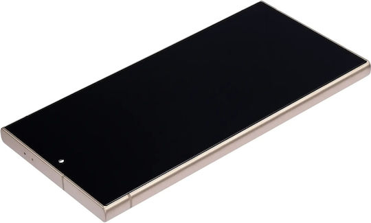 OLED Ersatzbildschirm mit Rahmen Samsung Galaxy S24 Ultra Service Pack Titan Gelb