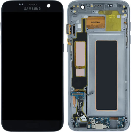Lcd Assembly Frame Samsung Galaxy S7 Edge Service Pack Black