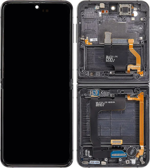 Inner Oled Assembly Frame Compatible Samsung Galaxy Z Flip 4 5g F721 Us & International Version Aftermarket Plus Graphite