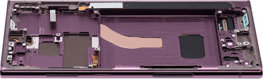 OLED Ersatzbildschirmrahmen Samsung Galaxy S22 Ultra 5G Service Pack Burgunder