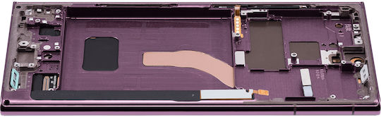OLED Ersatzbildschirmrahmen Samsung Galaxy S22 Ultra 5G Service Pack Burgunder