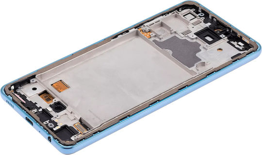 Oled Assembly Frame Samsung Galaxy A72 A725 2021 Aftermarket Plus Awesome Blue