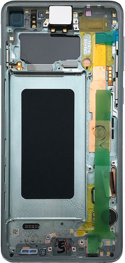 OLED Ersatzbildschirm mit Rahmen Samsung Galaxy S10 Service Pack Prisma Grün