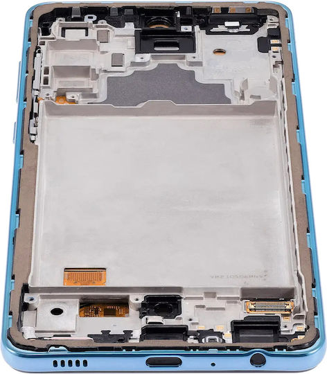 Oled Assembly Frame Samsung Galaxy A72 A725 2021 Aftermarket Plus Awesome Blue