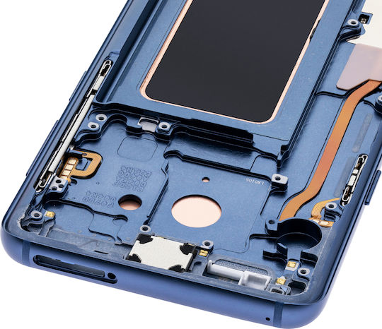 Oled Ersatzbildschirm mit Rahmen Samsung Galaxy S9 Plus Nachbau Plus Korallenblau