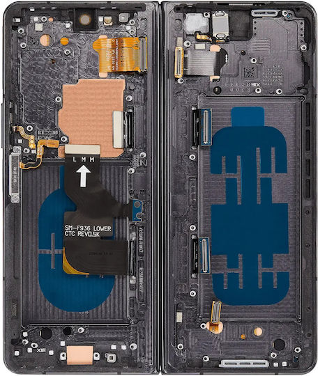 Inner Oled Assembly Frame Samsung Galaxy Z Fold 4 5g Us & International Service Pack Phantom Black