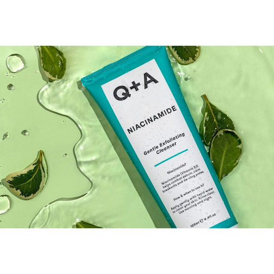 Q+A Natural Skincare Niacinamide Gentle Exfoliating Cleanser Gel Καθαρισμού για Απολέπιση Προσώπου 125ml