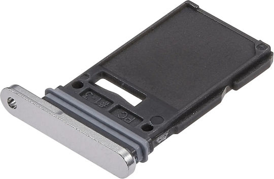 Single SIM-Kartenhalter Samsung Galaxy S25 Ultra Titan Weiß Silber