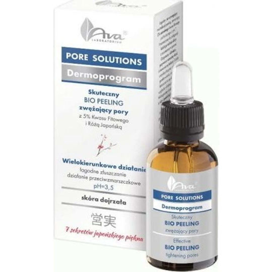Ava Laboratorium Pore Solutions Dermoprogram Serum for Face Peeling Bio with 5% Phytic Acid & Japanese Rose 30ml