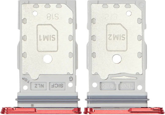 Dual Sim Card Tray Samsung Galaxy S25 S25 Plus Premium Coral Red
