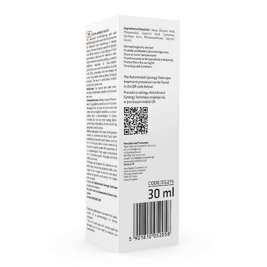 Acid Peel Retin-ambre Synergy 15% Glycolic Acid 2% Succinic Acid 30 Ml