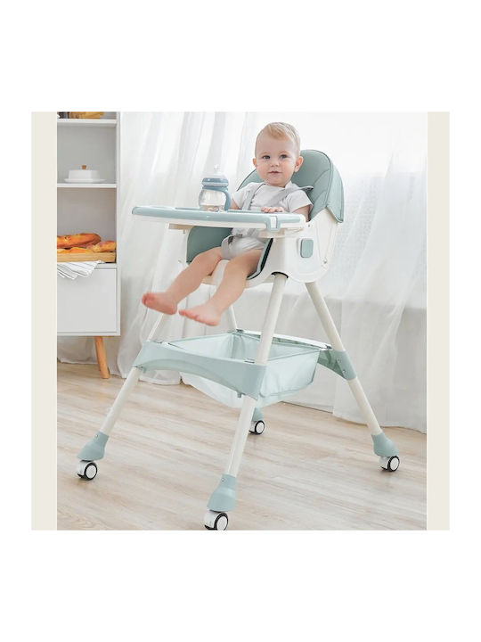 Little Mom Αναδιπλούμενο Καρεκλάκι Φαγητού 3 in 1 με Ρυθμιζόμενο Ύψος Ροζ