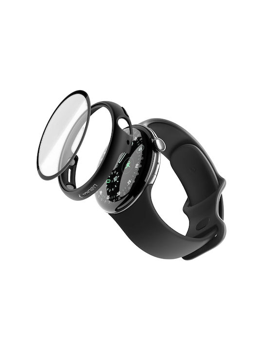 Spigen Dünn Passform 360 Acs11746 Google Pixel Watch 4 45 mm Watch 5 45 mm Schwarzes