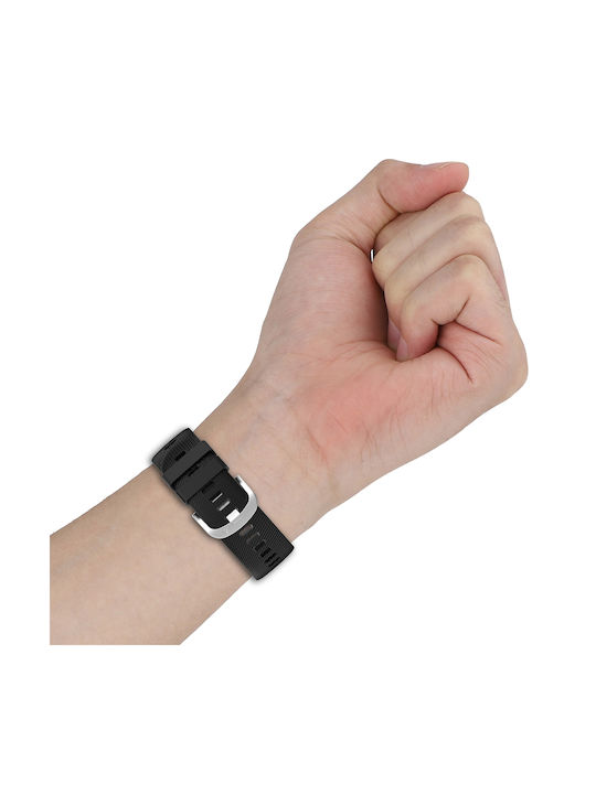 Каишка Garmin Forerunner 255 265 Vivoactive 4/venu 2 22mm Силиконова Релефна Черна