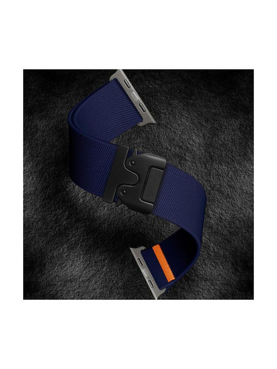 Apple Watch 38 40 41 S10 42mm Xdfind Parachute Elastic Nylon Strap Midnight Blue