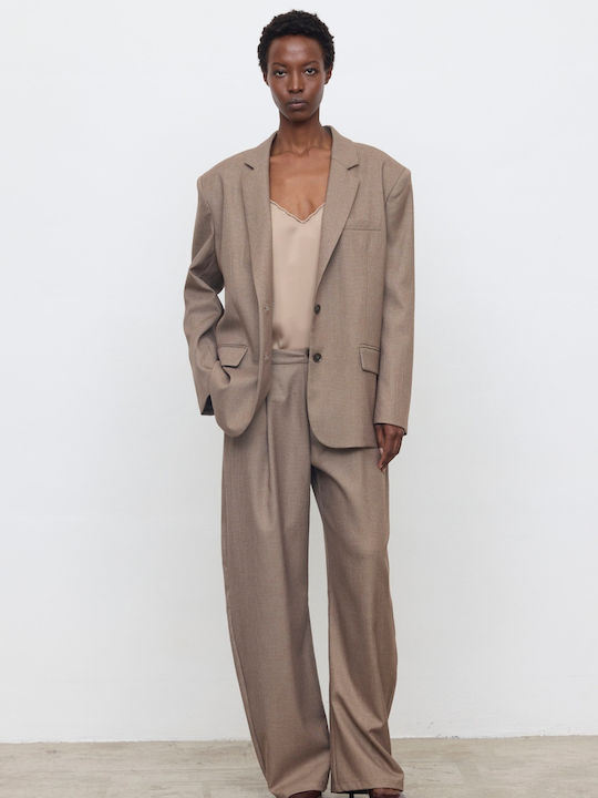 Damen Satin Unterwäsche Top Beige