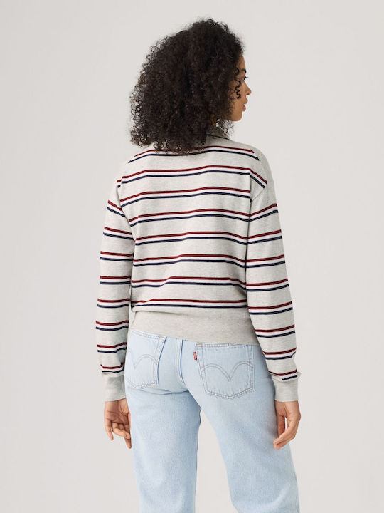 Damen Bluse Gestreift Graue