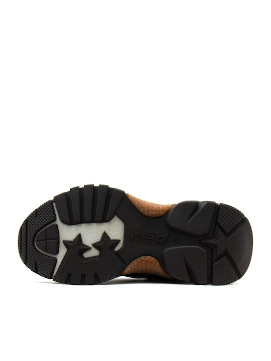 Addict Bis Women's Chunky Sneakers Brown Black Beige
