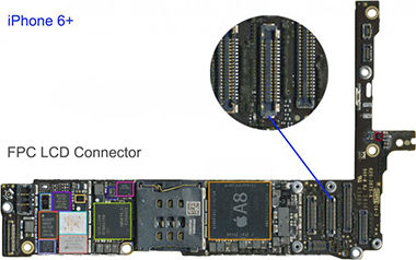 Lcd Fpc Connector Iphone 6 Plus J2019 36 Pin
