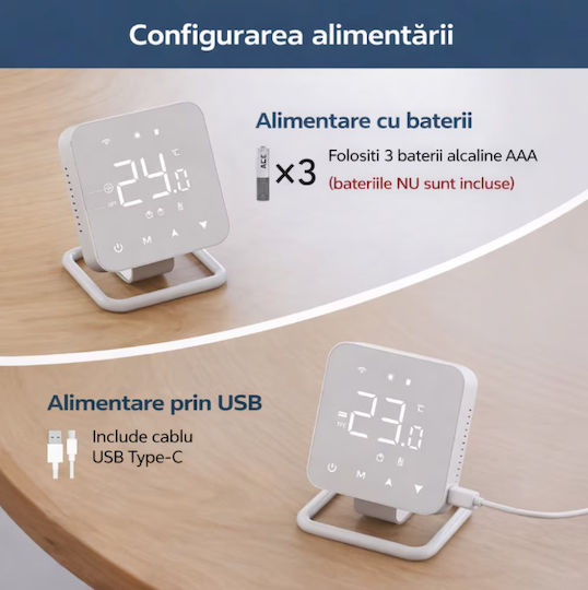 Mirrortherm BIRAI1203 Ψηφιακός Θερμοστάτης Χώρου Smart με Wi-Fi