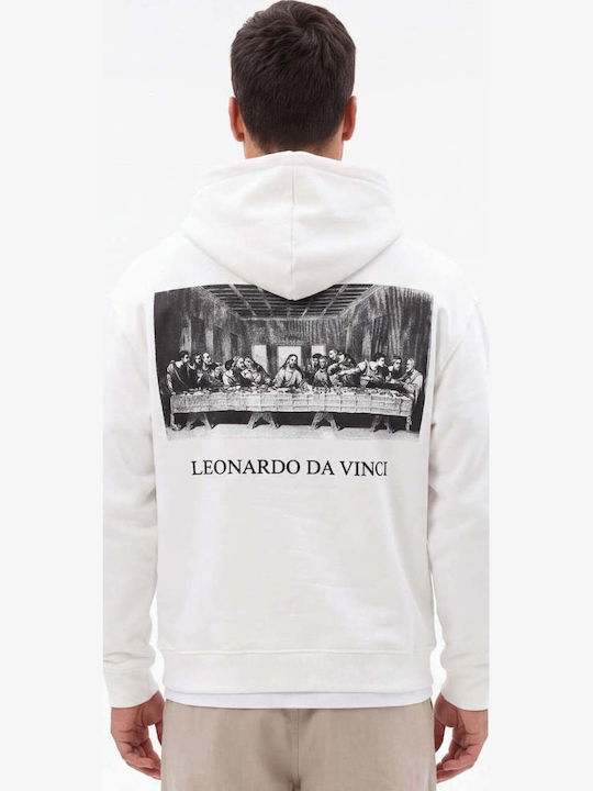 Hooded White Sweatshirt