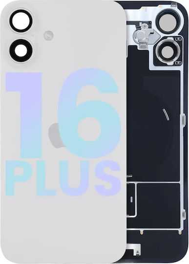 Sticlă Spate Cu Magneți Magsafe Și Nfc Și Flex Lanterna iPhone 16 Plus Original Alb