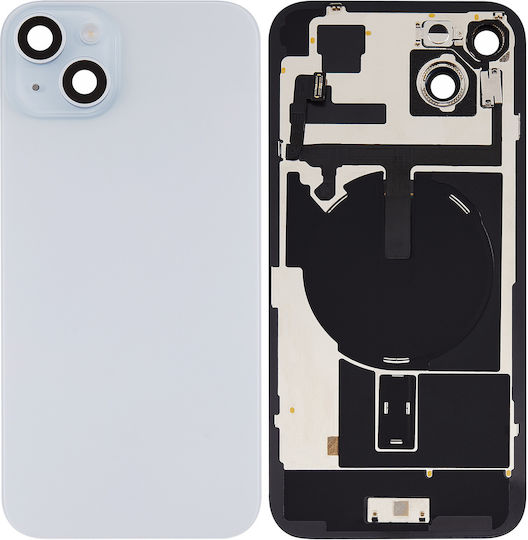 Back Glass W Magsafe Magnet & Nfc & Flashlight Flex Iphone 15 Plus No Logo Aftermarket Blue