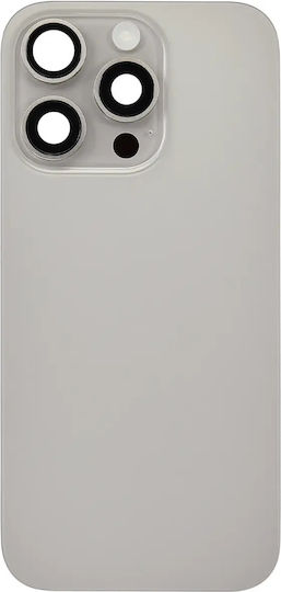Back Glass W Magsafe Magnet & Nfc & Flashlight Flex Iphone 16 Pro No Logo Aftermarket Natural Titanium