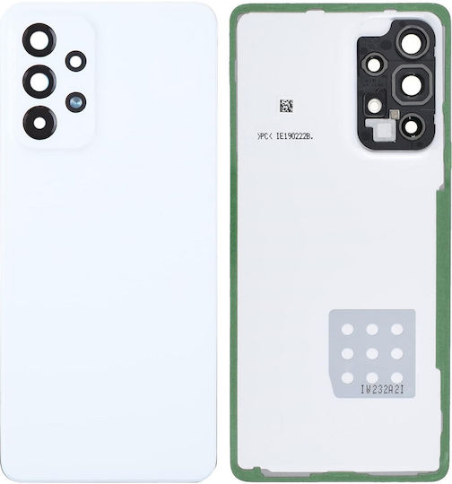 Rückseitiges Glas Kameraobjektiv Samsung Galaxy A53 5G A536 2022 Service Pack Weiß
