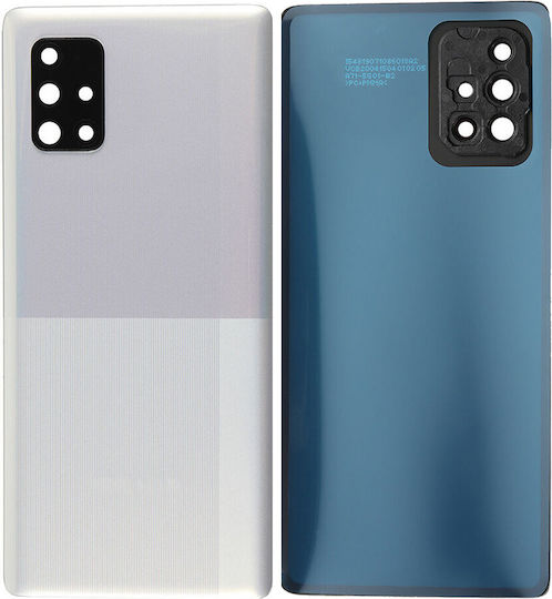 Back Cover Glass Camera Lens Samsung Galaxy A71 A715 2020 Service Pack Prism Crush Silver