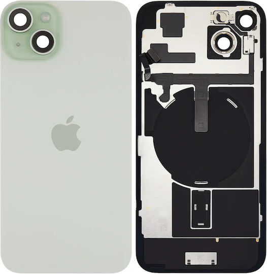 Rückglas W Magsafe Magnet & Nfc & Taschenlampe Flex iPhone 15 Plus Echtes OEM Grün