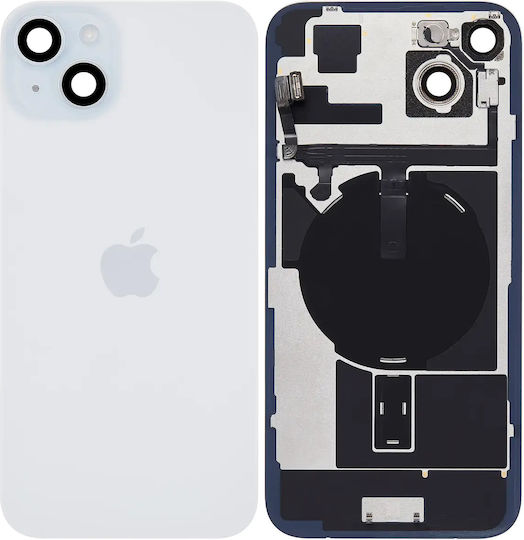 Back Glass W Magsafe Magnet & Nfc & Flashlight Flex Iphone 15 Plus Service Pack Blue