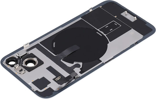Back Glass W Magsafe Magnet & Nfc & Flashlight Flex Iphone 15 Plus Service Pack Blue