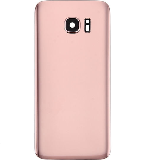 Задно Стъкло Капак Обектив Камера Samsung Galaxy S7 Edge Сервизен Пакет Розов