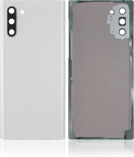 Back Cover Glass Camera Lens Samsung Galaxy Note 10 Service Pack Aura White