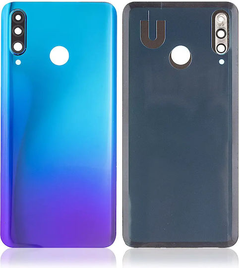 Sticlă Capac Spate Lentilă Cameră Huawei P30 Lite Nova 4e 6gb Ram Fără Logo Albastru Păun